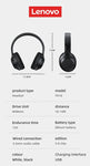 Lenovo Thinkplus Active Noise-Cancellation & HD HiFi Stereo TWS Headphone