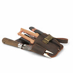 Reinforced Tourbon Leather Multiple Pockets Unique Belt Tool Organizer