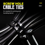 Self Locking Zip Ties with Screw Hole (100pcs)