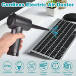 Deep Cleaning Cordless Compressed Air Duster with LED Light