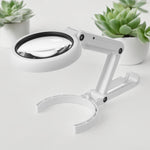 Desk Stand USB Powered 5X/10X  Magnifier with LED Light