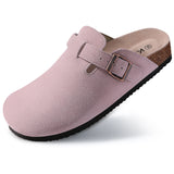 Premium Genuine Suede Unisex Clogs Cork Sandals With Arch Support