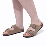 Premium Genuine Suede Unisex Clogs Cork Sandals With Arch Support