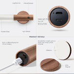 Magnetic Wooden Style Portable Rechargeable LED Wall Lamp