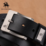 NO.ONEPAUL™ Men's Classic Genuine Leather Belt - Indigo-Temple