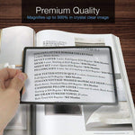 Ultra-thin 3X Magnifying Reading Aid Sheet For The Elderly (4pc set)