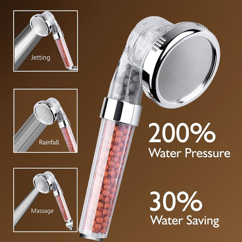 High Pressure Mineral Filtered Spa Shower Head