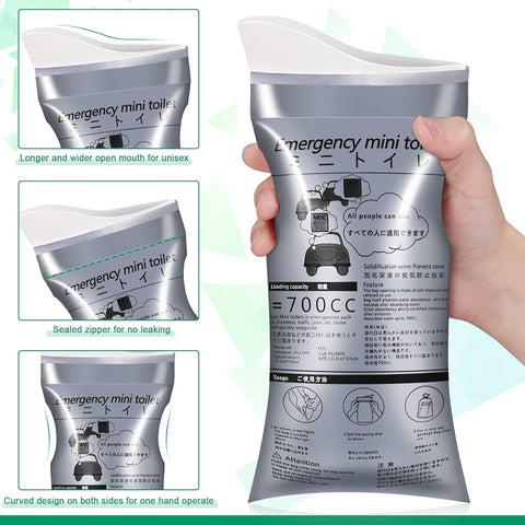 Japanese Disposable Emergency Unisex Urinate Crystallization Bags (4pcs)