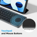 Palm-sized Foldable Bluetooth Keyboard with Touchpad