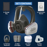 Industrial Anti-Fog Large Lens Lightweight Full Face Protection Gas Mask