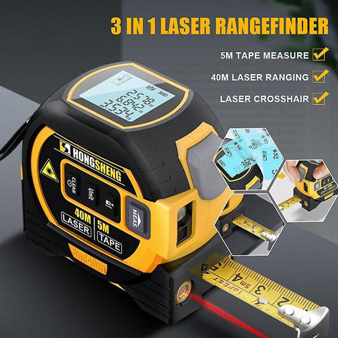 Digital 3 In 1 Smart High Precision LCD Laser Rangefinder Distance Meter