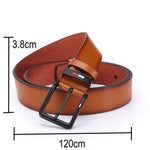 Premium-Grade PU Leather Alloy Pin Square Buckle Belt