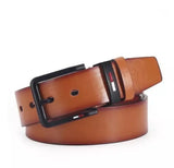 Premium-Grade PU Leather Alloy Pin Square Buckle Belt