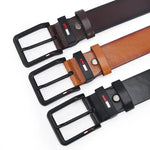 Premium-Grade PU Leather Alloy Pin Square Buckle Belt