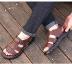 Casual Thick Sole Non-Slip Cowhide Comfort Sandals for Men