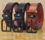 Premium-Grade PU Leather Alloy Pin Square Buckle Belt