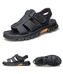 Casual Thick Sole Non-Slip Cowhide Comfort Sandals for Men