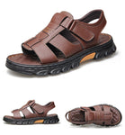 Casual Thick Sole Non-Slip Cowhide Comfort Sandals for Men