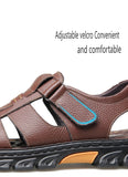 Casual Thick Sole Non-Slip Cowhide Comfort Sandals for Men