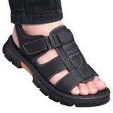 Casual Thick Sole Non-Slip Cowhide Comfort Sandals for Men