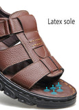 Casual Thick Sole Non-Slip Cowhide Comfort Sandals for Men