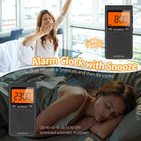 Pocket Alarm Clock FM AM Radio with Large LCD Display for Seniors