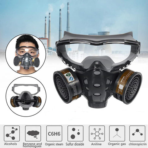 Dual Filter Respirator Reusable Half Face Gas Protection Mask