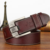 Casual Genuine Leather Cowhide Retro Pin Buckle Belt