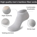 Bamboo Fiber Super-Breathable Ankle Business Socks (5Pairs)