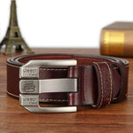 Casual Genuine Leather Cowhide Retro Pin Buckle Belt