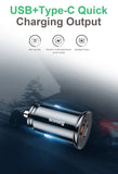 Baseus 30W Quick Charge 4.0 Dual Simultaneous Charging Universal Car Charger