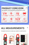 Digital Clamp DC/AC Current 4000 Counts Amp / Hz / NCV / Ohm Multimeter