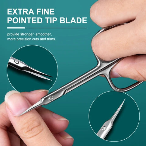 Professional Medical-Grade Stainless Steel Thin Blade Cuticle Scissors