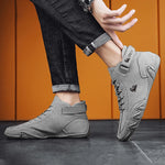 Slip-On Flexible Waterproof Ankle Boots with Elastic Laces and Band