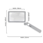 Rechargeable HD x4 Folding Elderly Reading Magnifier with LED Lights