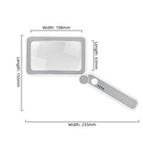 Rechargeable HD x4 Folding Elderly Reading Magnifier with LED Lights