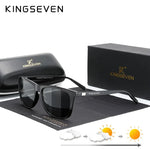 KINGSEVEN Aluminum Frame Polarized Photochromic UV-400 Sunglasses