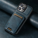 Magnetic 3in1 Leather Wallet with Built-In Kickstand iPhone Case