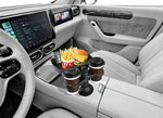 Multifunctional 360° Adjustable Car Snack Tray with Dual Cup Holder