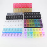 All-in-One Weekly 14 Grids Double-Row Pill Organizer Cases (2 pcs set)