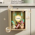 Japanese Wall/Cabinet Doors Mount Two-Way Opening Odor-Blocking Trash Can