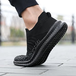 Slip-on Breathable Laceless Lightweight Anti-slip Walking Shoes