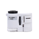 Universal Mobile Phone Clip 60X Magnifying Microscope with LED & UV Light