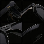 Designer Retro Double Bridges Square Gradient UV400 Sunglasses