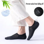 Breathable Bamboo Fiber Short Socks with Silicone Anti-Slip Heel (10Pair)