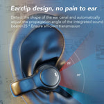 Bone Conduction Noise Canceling Clip-on Ear Pain Free Design Earphones