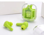 Bluetooth 5.0 Noise Reduction Earbuds with Crystal Charging Led Case