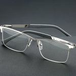 Anti-UV & Blue-Light Flexible Metal Half-Frame Reading Glasses