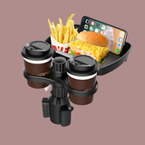 Multifunctional 360° Adjustable Car Snack Tray with Dual Cup Holder