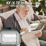 Rechargeable HD x4 Folding Elderly Reading Magnifier with LED Lights